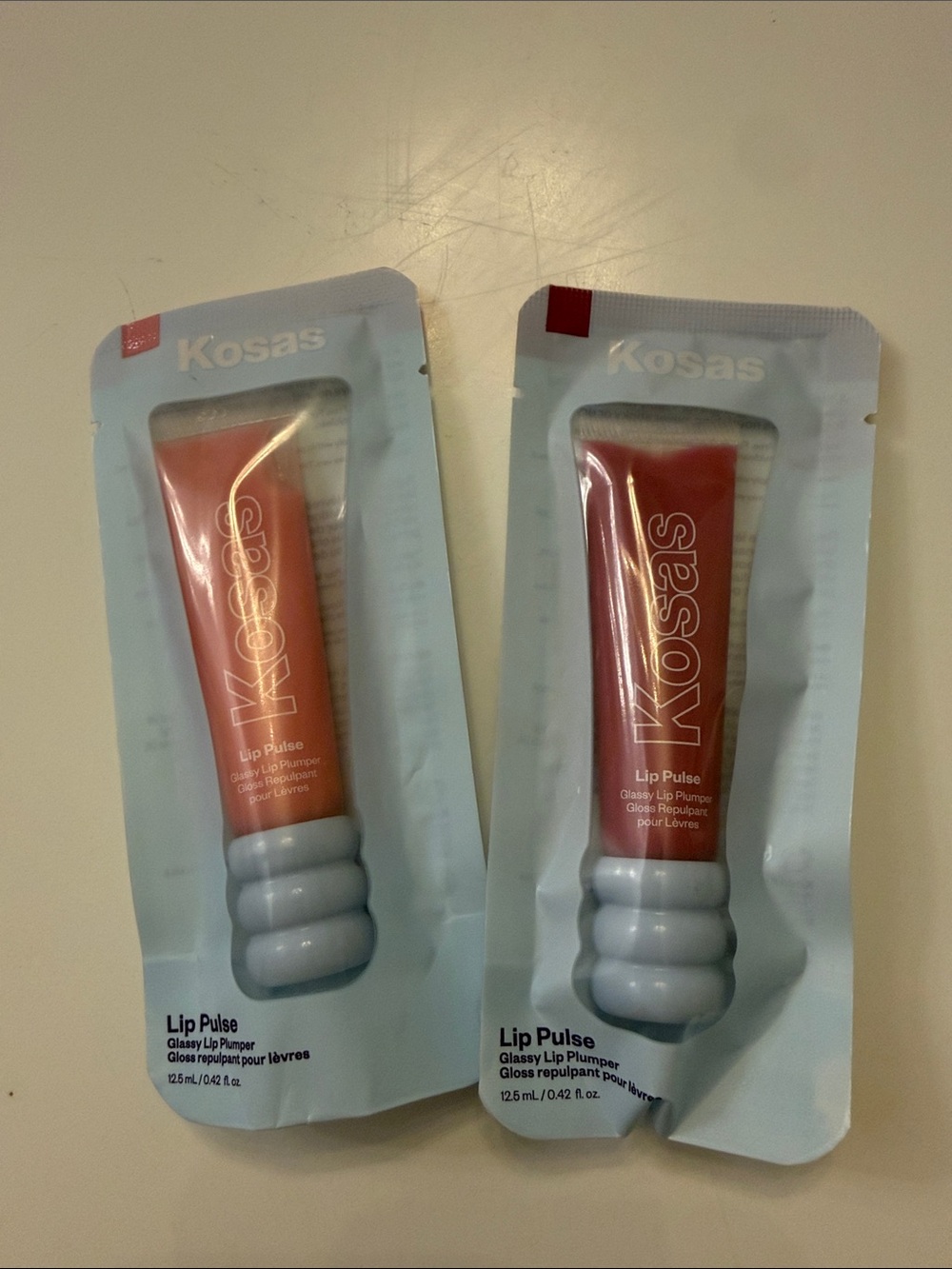 Kosas Lip Pulse Glossy Lip Plumper Duo - Sheer Baby Pink & Sheer Lavender